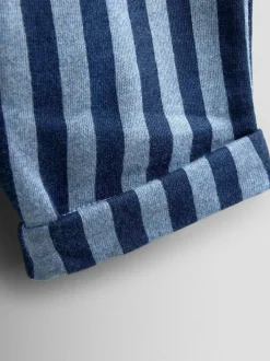 Jojo Maman Bébé 2-Pack Stripe & Plain Joggers Navy Blue Hot