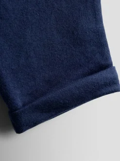 Jojo Maman Bébé 2-Pack Stripe & Plain Joggers Navy Blue Hot