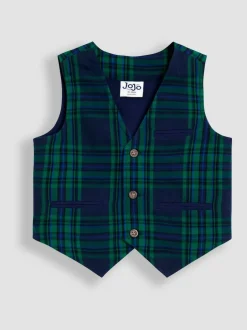 Jojo Maman Bébé 3-Piece Bow Tie Waistcoat & Shirt Set Navy Blue New