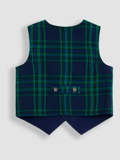 Jojo Maman Bébé 3-Piece Bow Tie Waistcoat & Shirt Set Navy Blue New