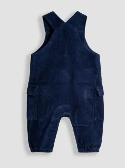 Jojo Maman Bébé Navy Blue 2-Piece Cargo Cord Dungarees & Top Set Best
