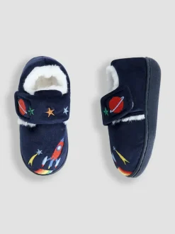 Jojo Maman Bébé Navy Rocket Slipper Shoe Best