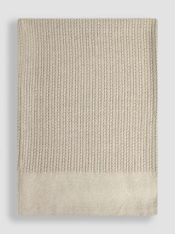 Jojo Maman Bébé Oatmeal Woven Cellular Blanket Online