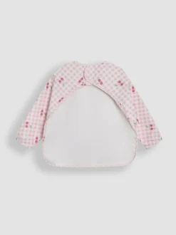 Jojo Maman Bébé Pink Cherries Sleeved Bib Clearance