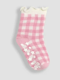 Jojo Maman Bébé Pink Cotton Frill Socks 3 Pack Clearance
