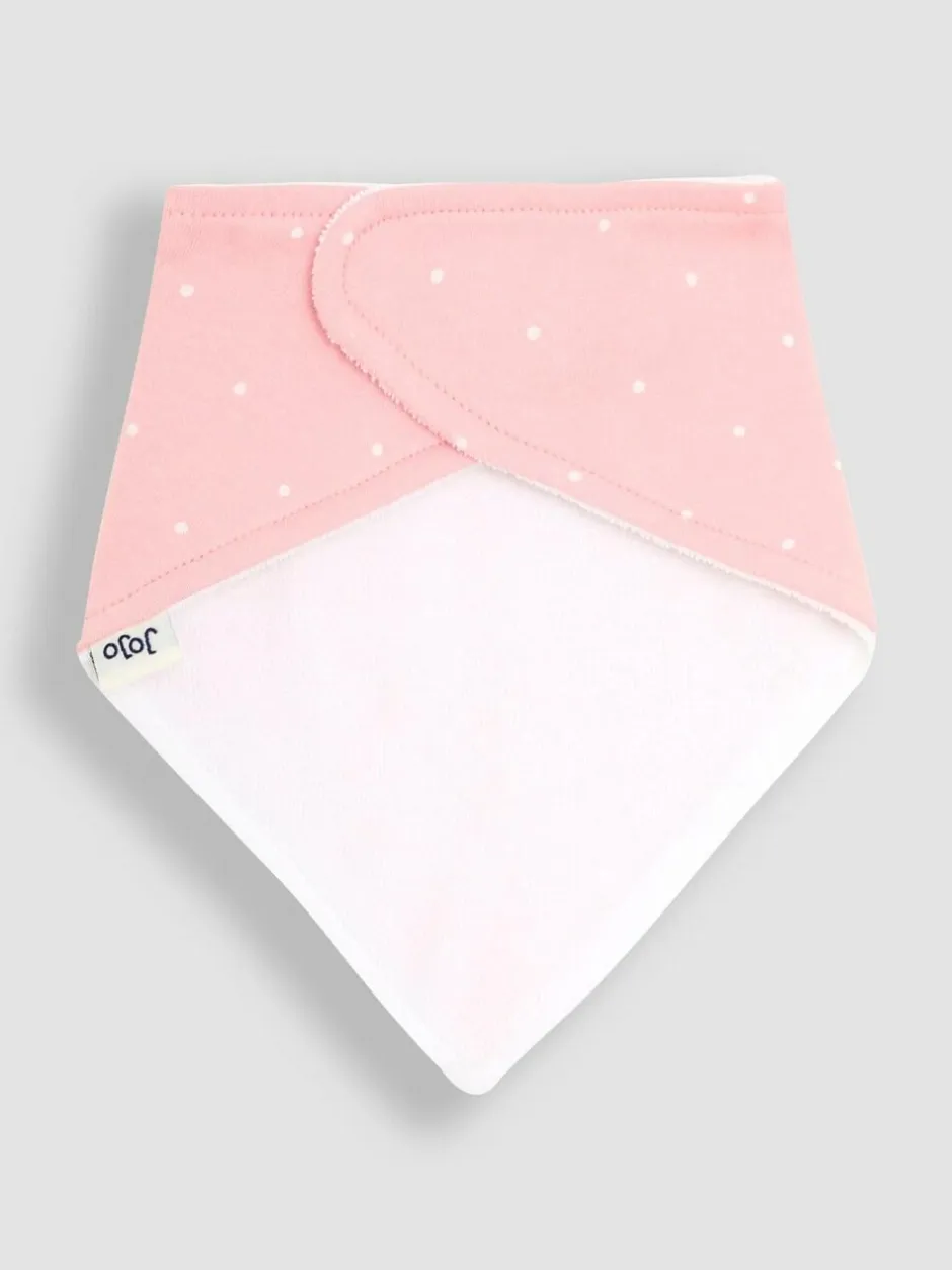 Jojo Maman Bébé Pink Dribble Bibs 3 Pack Discount