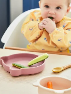 Jojo Maman Bébé My First Silicone Mealtime Bear Set Pink Discount