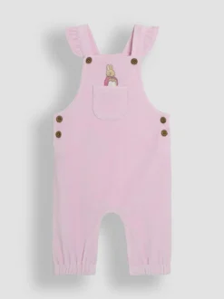 Jojo Maman Bébé Pink Peter Rabbit Appliqué Velour Dungarees and Body Set Online