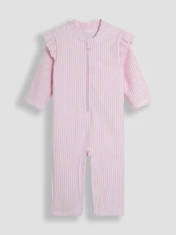 Jojo Maman Bébé Pink Stripe Sun Protection Suit