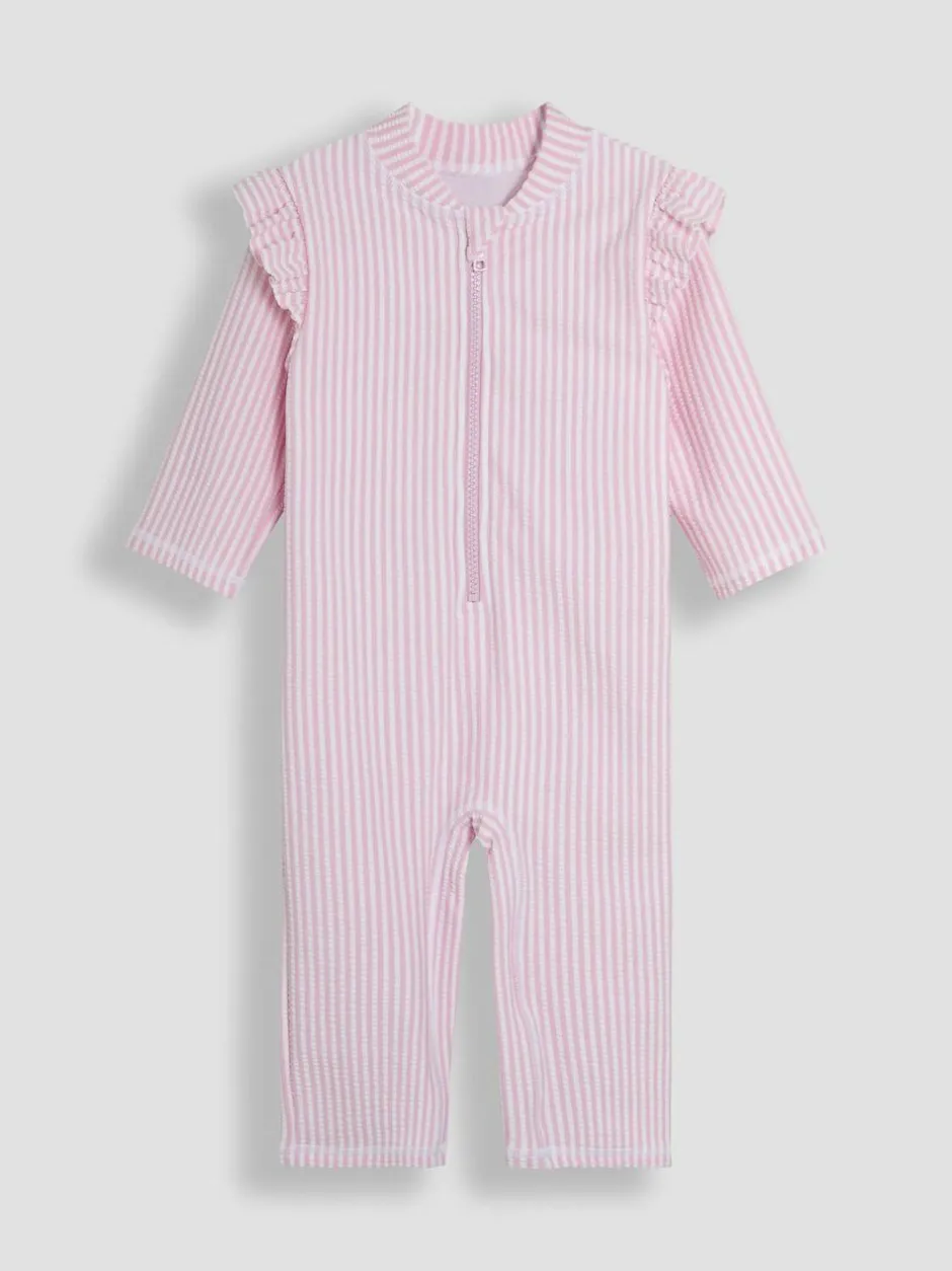 Jojo Maman Bébé Pink Stripe Sun Protection Suit