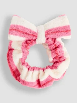 Jojo Maman Bébé Pink Stripe Towelling Sunsuit & Scrunchie Clearance
