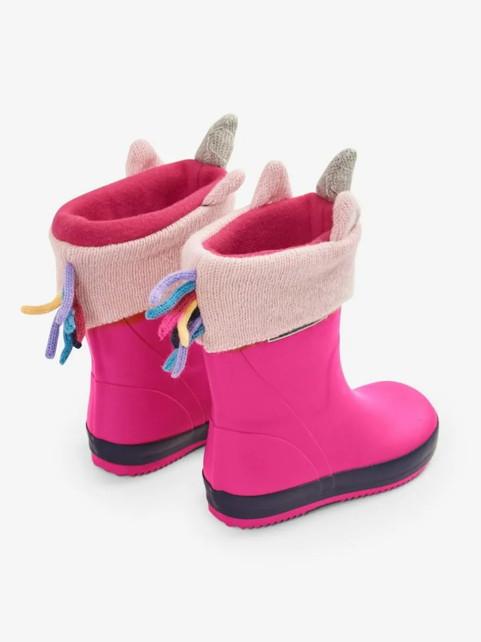 Jojo Maman Bébé Pink Unicorn Unicorn Welly Liners