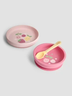Jojo Maman Bébé Printed Silicone Mealtime Set Clearance