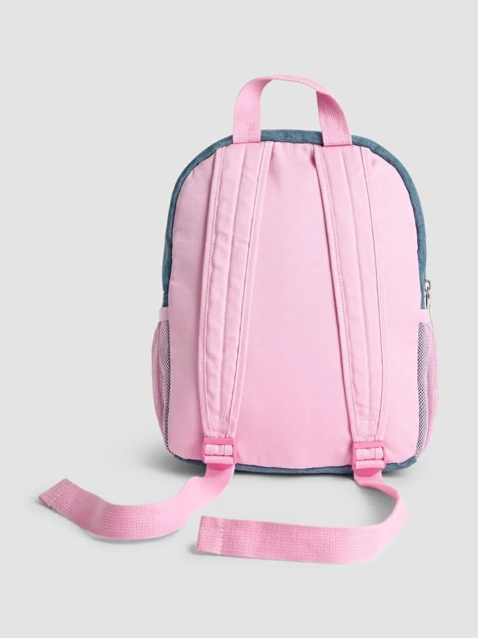 Jojo Maman Bébé Quilted Denim Embroidered Medium Backpack Clearance