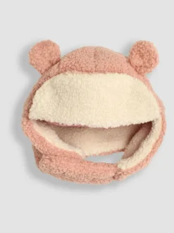 Jojo Maman Bébé Rose Pink Cosy Borg Hat Online