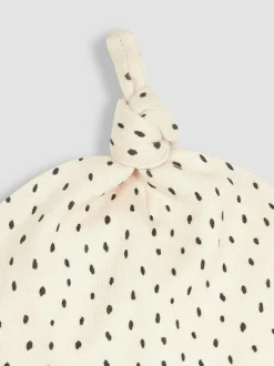 Jojo Maman Bébé Stone Spot Print Cotton Baby Hat Hot
