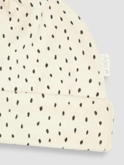Jojo Maman Bébé Stone Spot Print Cotton Baby Hat Hot
