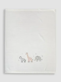 Jojo Maman Bébé Welcome Little One Embroidered Shawl Sale