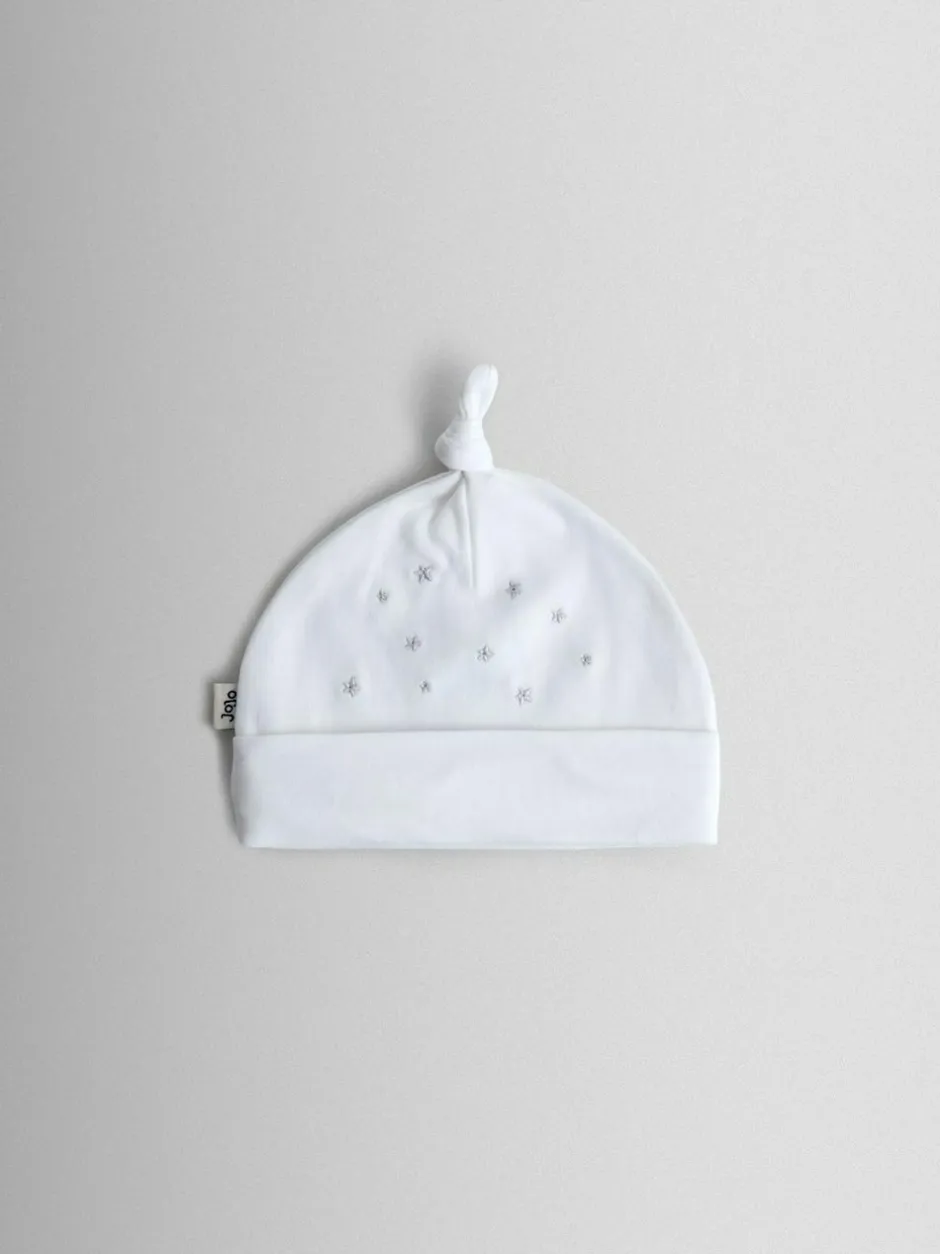 Jojo Maman Bébé White Born in 2026 Embroidered Hat Sale