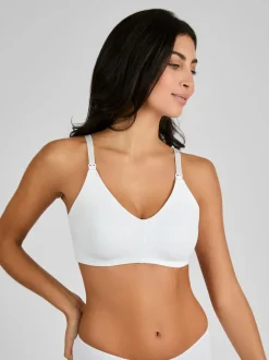 Jojo Maman Bébé Microfibre Moulded Maternity & Nursing Bra White Clearance