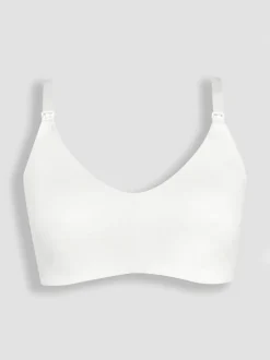 Jojo Maman Bébé Microfibre Moulded Maternity & Nursing Bra White Clearance