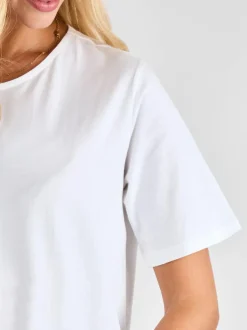 Jojo Maman Bébé White Oversized Boyfriend Maternity T-Shirt Sale