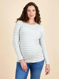 Jojo Maman Bébé White 2-Pack Ribbed Maternity & Nursing Top Best