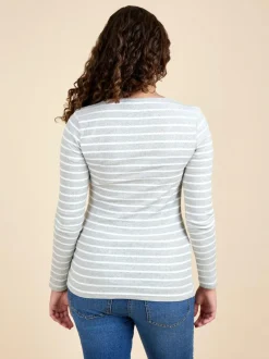 Jojo Maman Bébé White 2-Pack Ribbed Maternity & Nursing Top Best