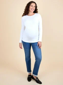 Jojo Maman Bébé White 2-Pack Ribbed Maternity & Nursing Top Best