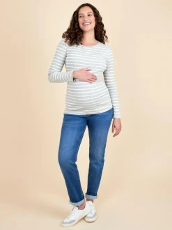 Jojo Maman Bébé White 2-Pack Ribbed Maternity & Nursing Top Best