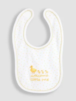 Jojo Maman Bébé White Welcome Little One Bib New