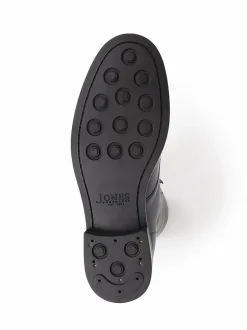 Jones Bootmaker Finch Leather Lace-Up Boots Black New