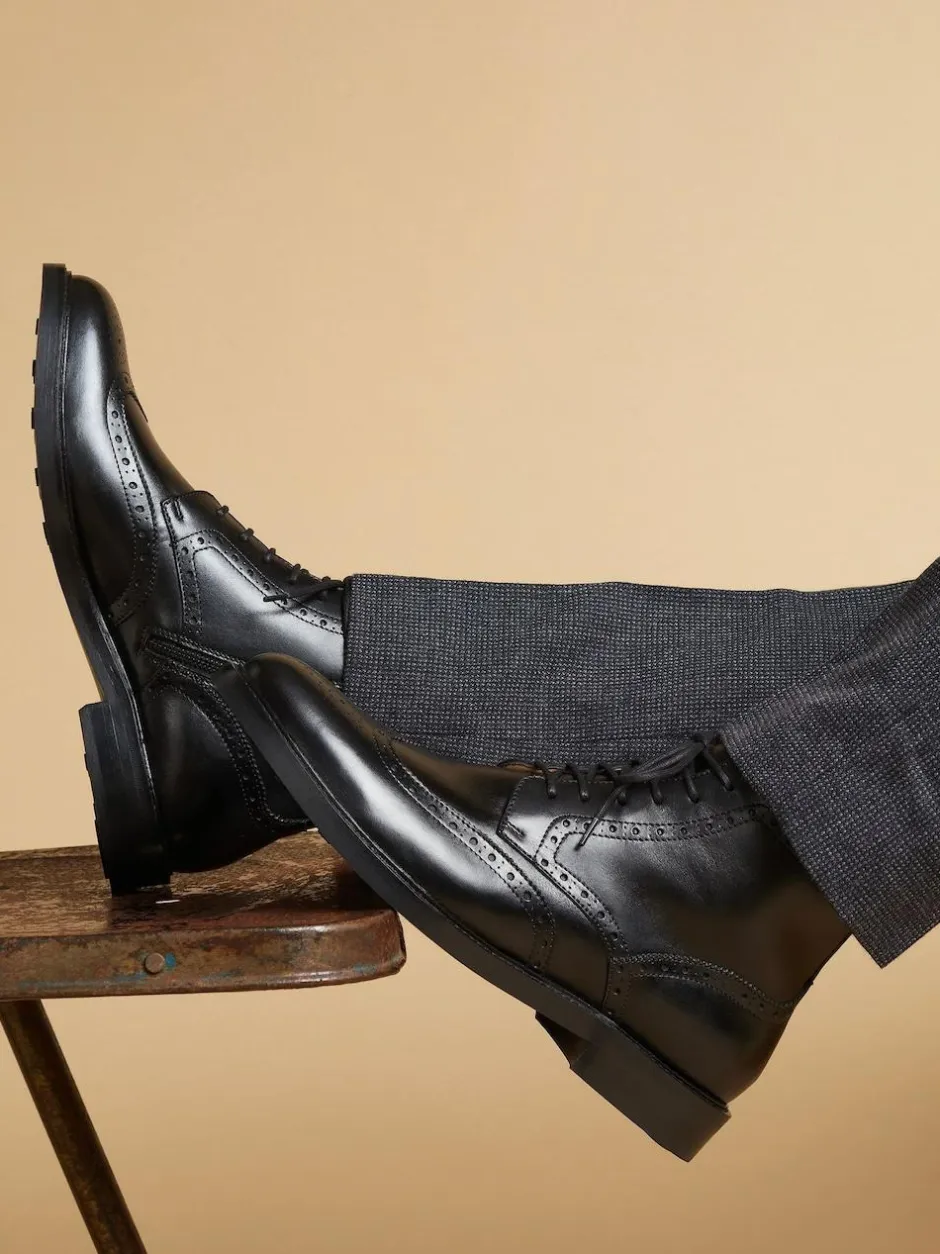Jones Bootmaker Fletcher Leather Boots Black Sale