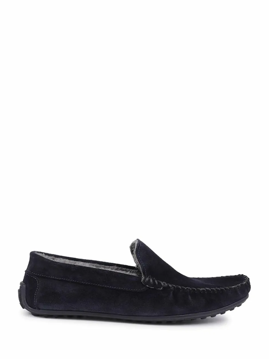Jones Bootmaker Zain Suede Slippers Blue Outlet