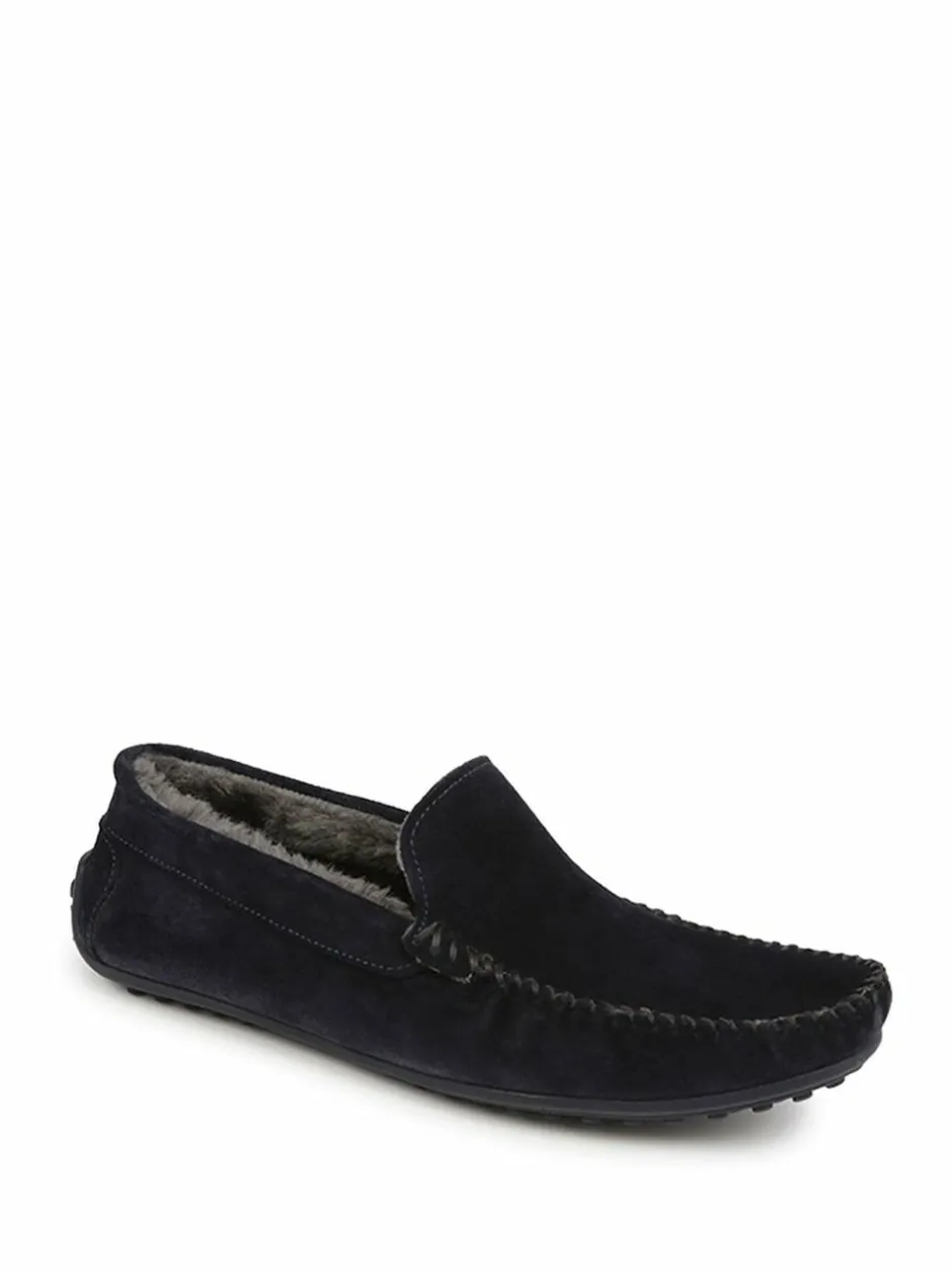 Jones Bootmaker Zain Suede Slippers Blue Outlet