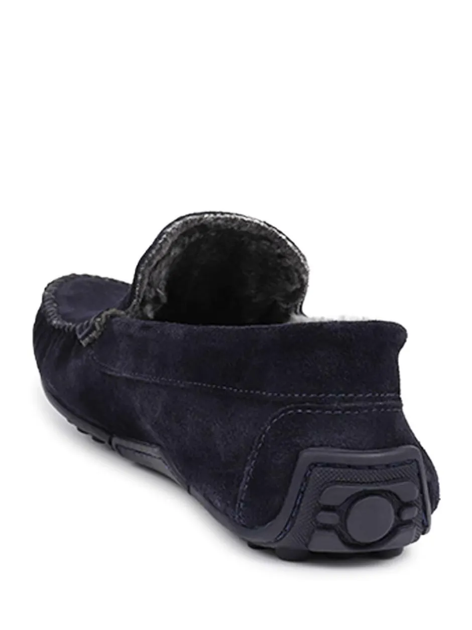 Jones Bootmaker Zain Suede Slippers Blue Outlet