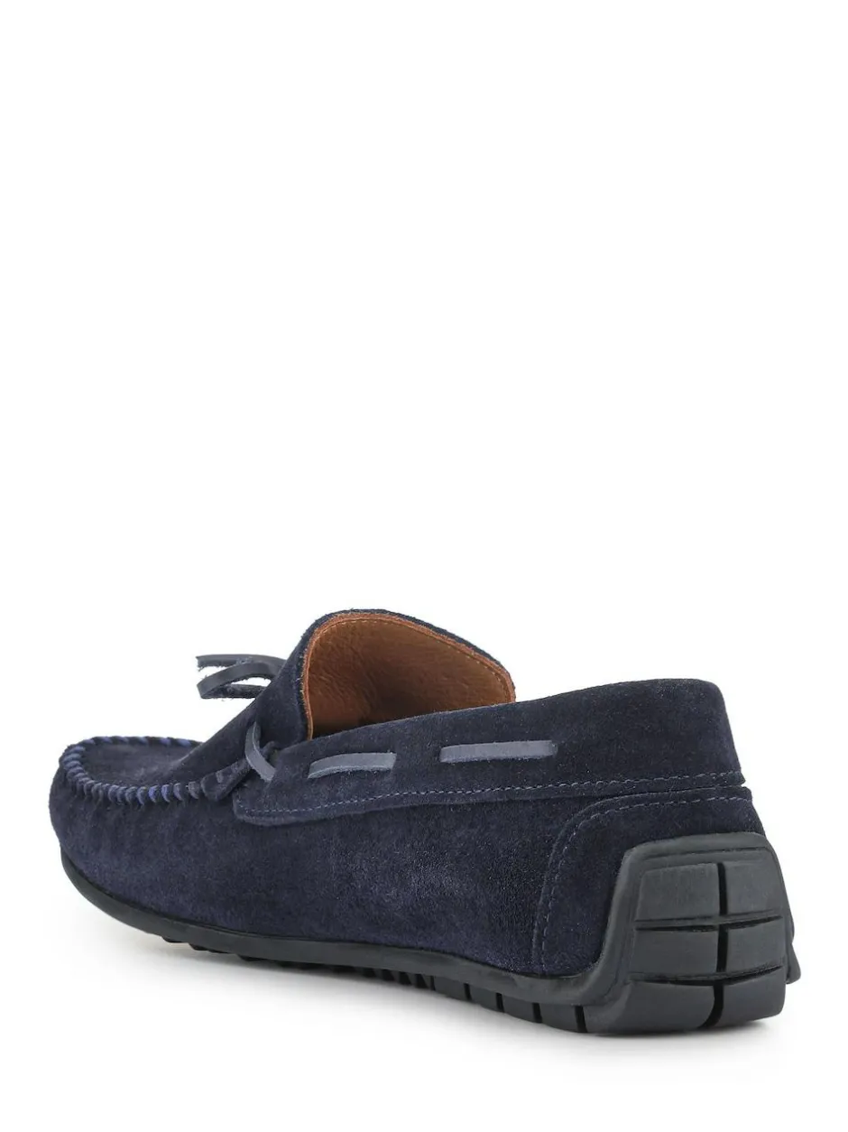 Jones Bootmaker Zeke Leather Full Slippers Blue Sale