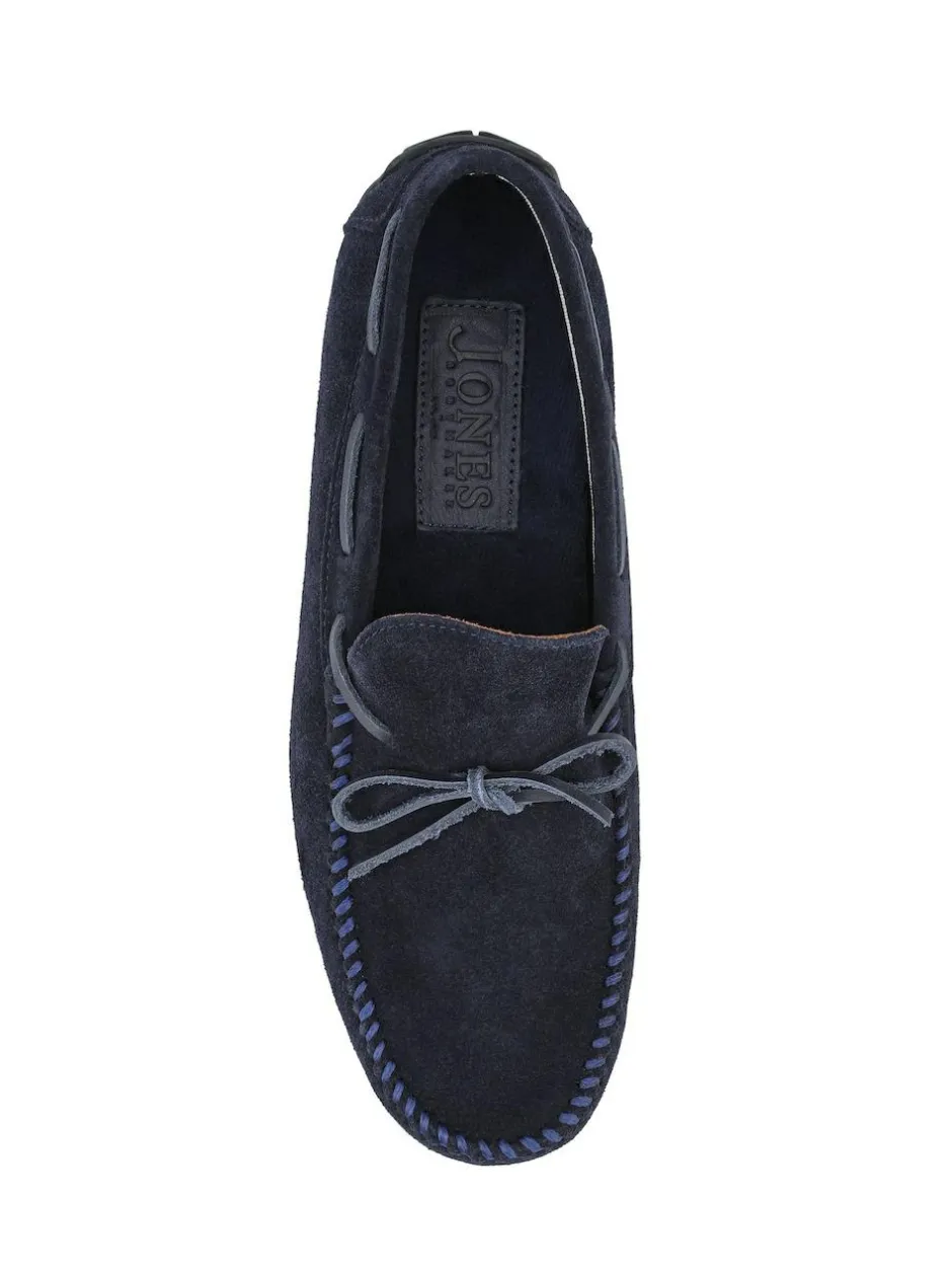 Jones Bootmaker Zeke Leather Full Slippers Blue Sale