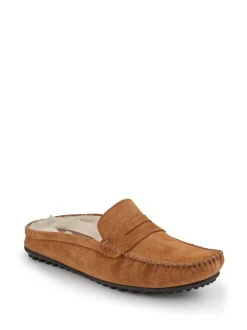 Jones Bootmaker Zap Leather Mule Slippers Dark Brown Discount