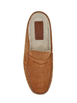 Jones Bootmaker Zap Leather Mule Slippers Dark Brown Discount