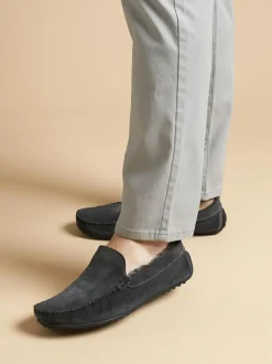 Jones Bootmaker Zain Suede Slippers Grey Sale