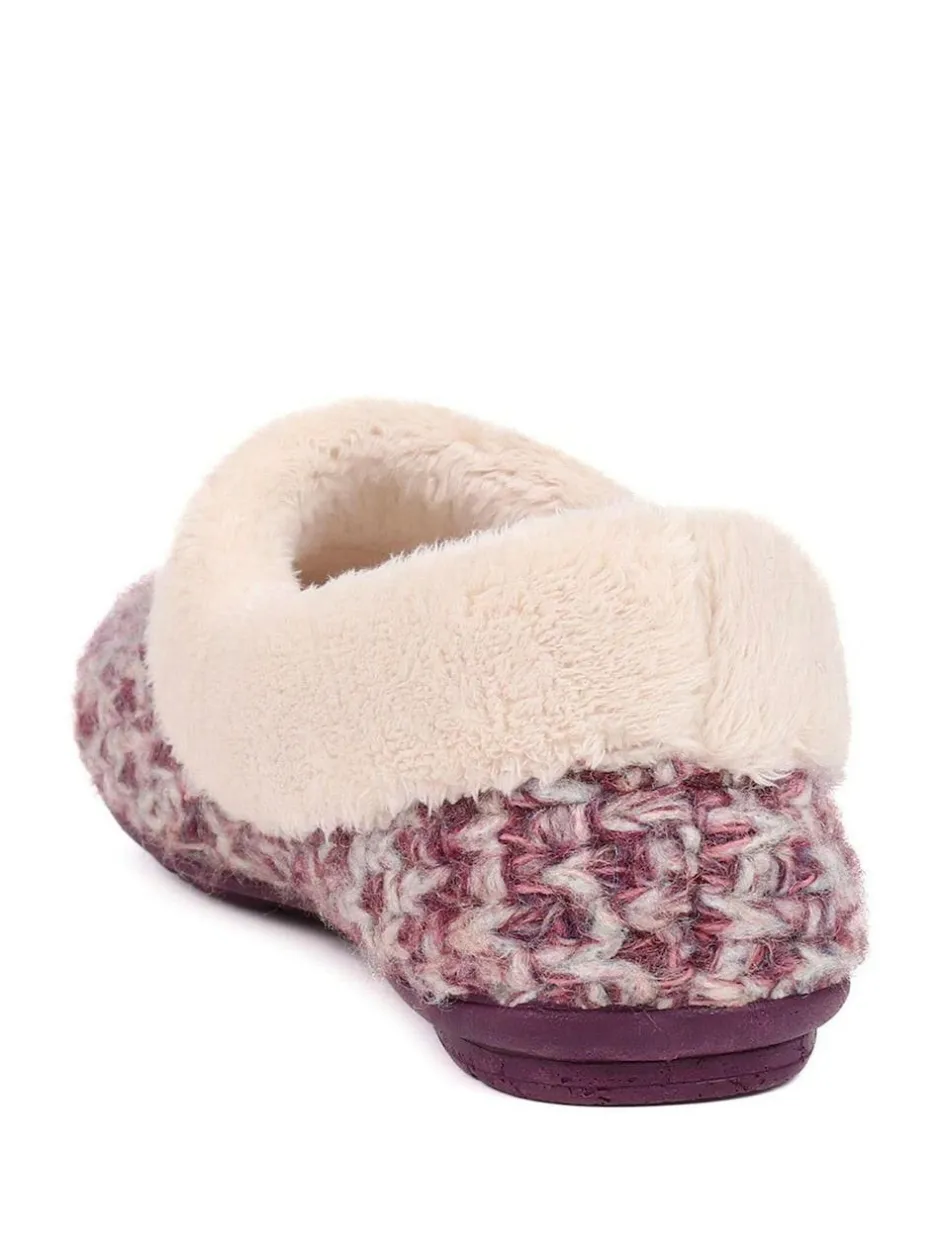 Jones Bootmaker Faux-Fur-Lined Slippers Purple Hot