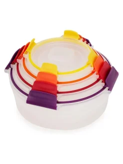 Joseph Joseph 4 Piece Multicolour Multisize Nest Lock Round Containers Set Clearance