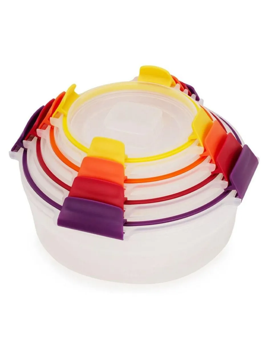 Joseph Joseph 4 Piece Multicolour Multisize Nest Lock Round Containers Set Clearance