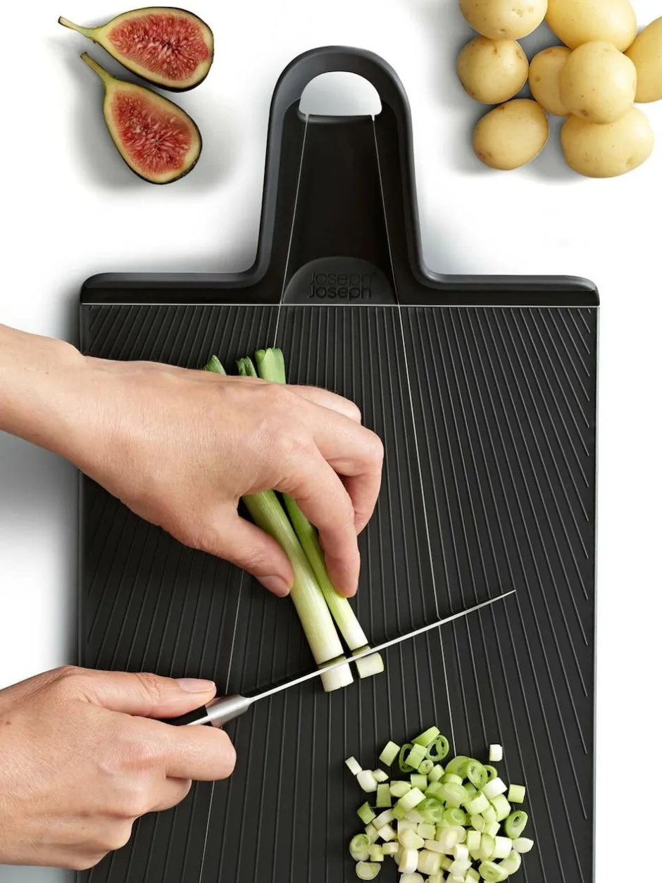 Joseph Joseph Black Chop2Pot Plus Folding Chopping Board (Large) New