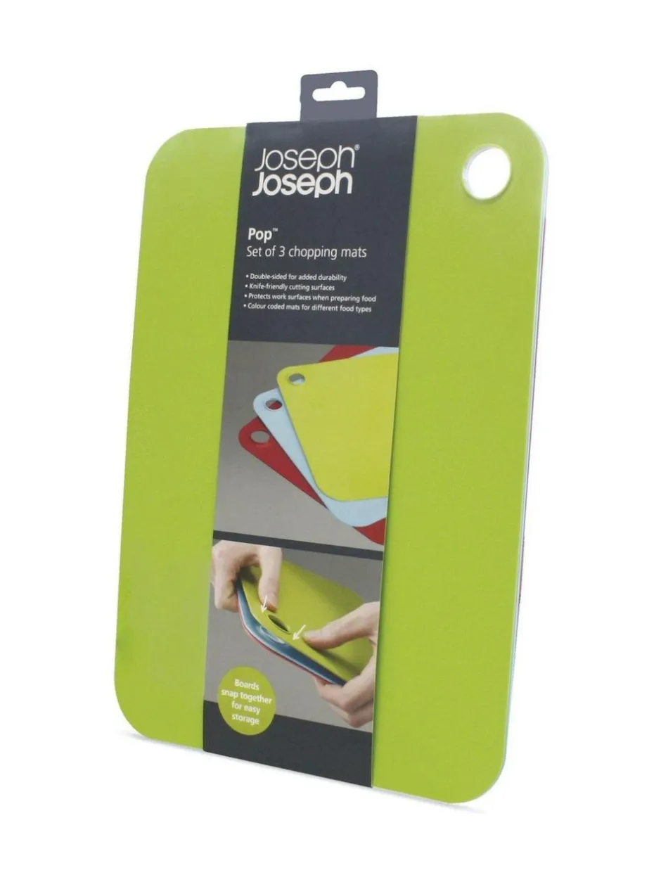 Joseph Joseph Set of 3 Red Pop Chopping Mats Clearance