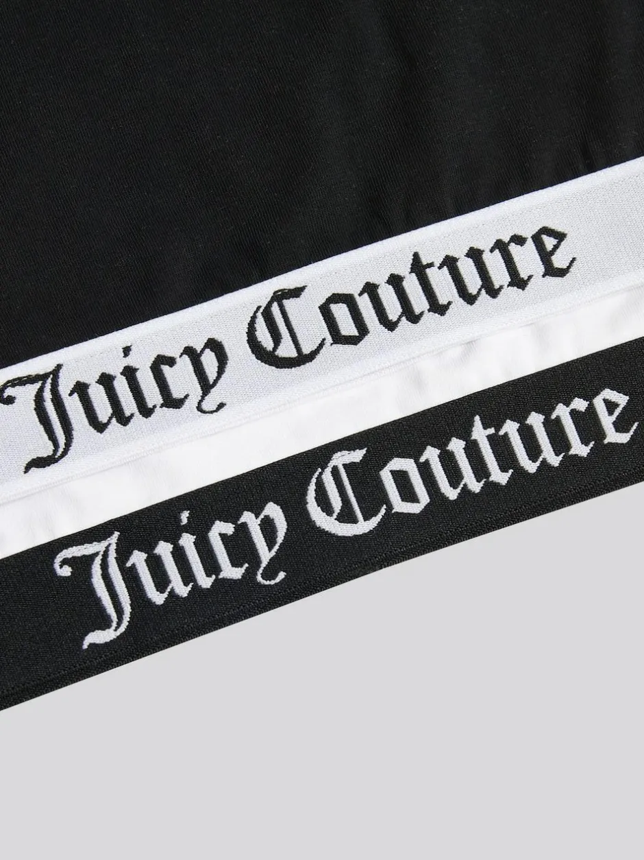 Juicy Couture Juicy Crop Top 2 Pack Hanging Black Discount