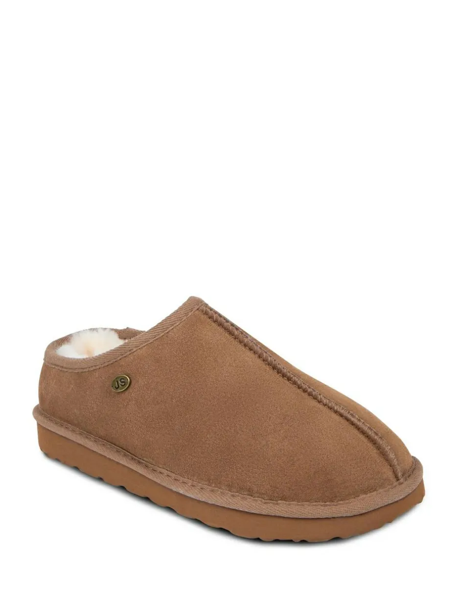 Just Sheepskin Mens Louis Slippers Brown Outlet