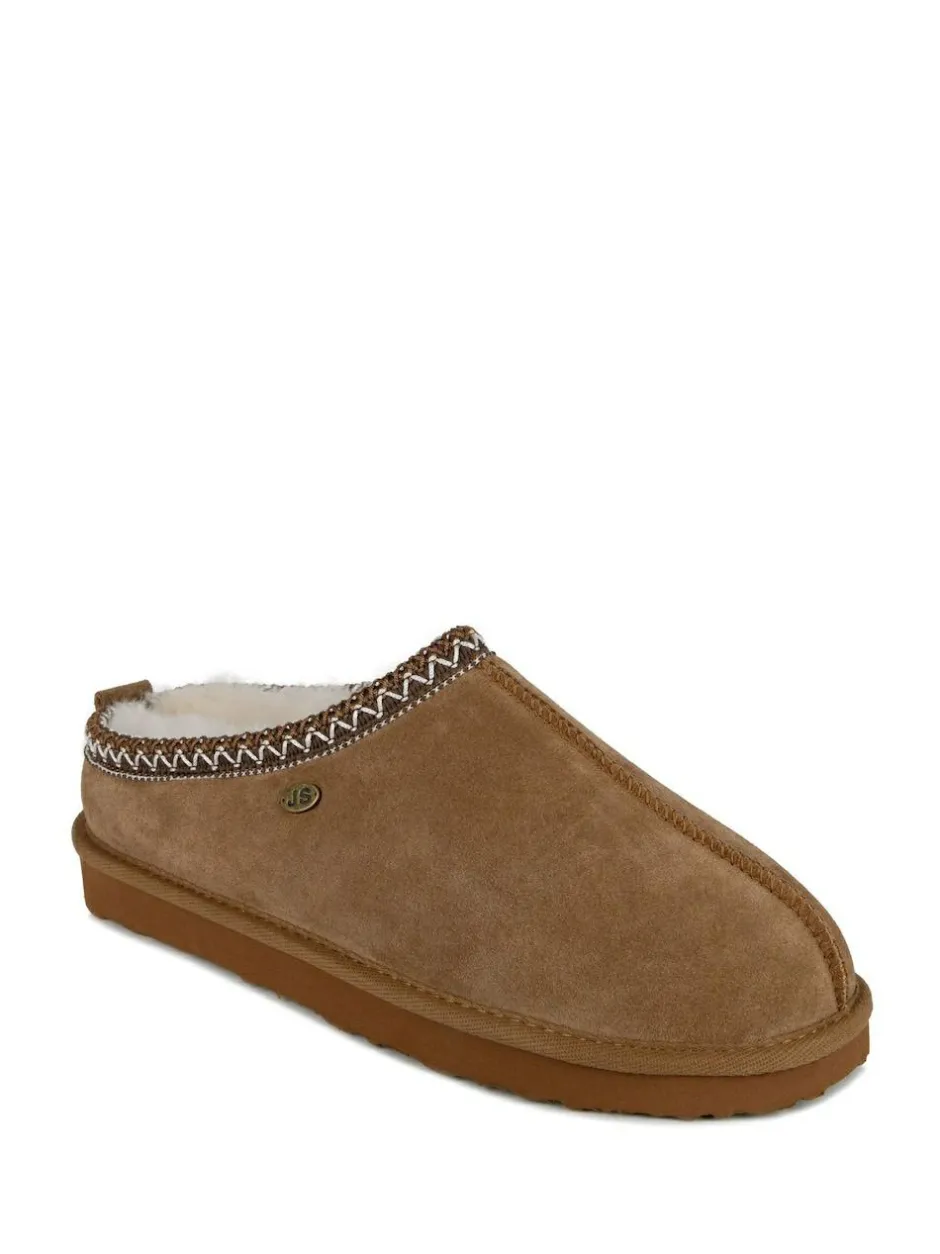 Just Sheepskin Mens Miles Slippers Brown Light