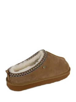 Just Sheepskin Mens Miles Slippers Brown Light